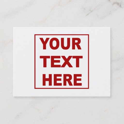 Customizable Make It Yourself Custom Business Cards