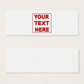 Make It Yourself Custom Skinny Profile Card (Front & Back)