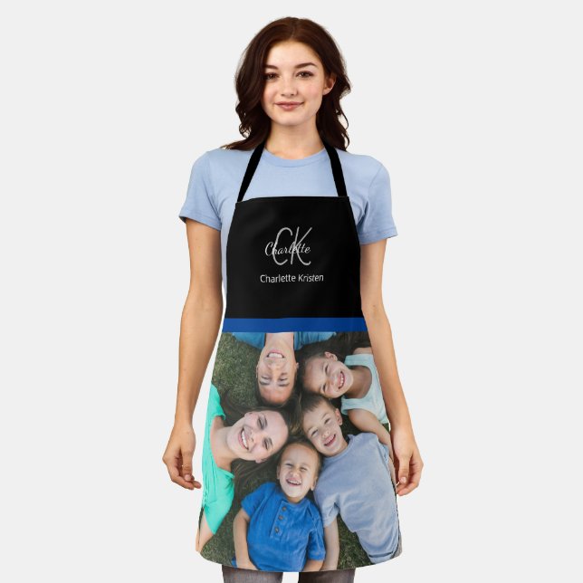 Make it Yourself Personalized Photo Monogram  Name Apron (Worn)