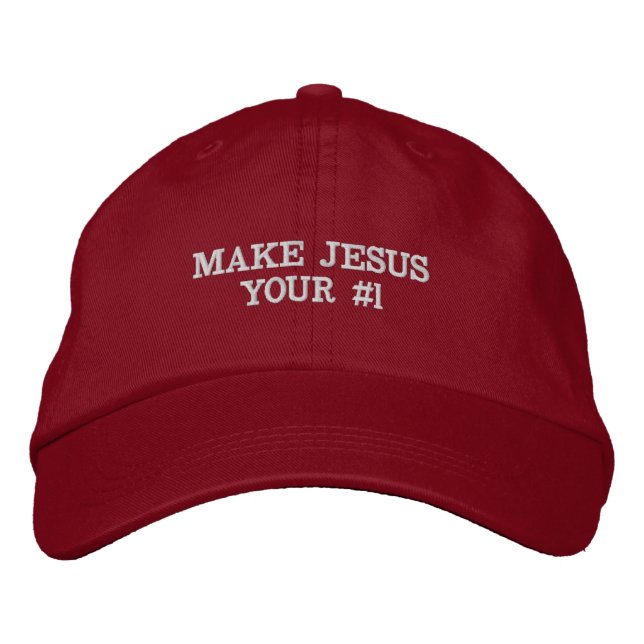 Make Jesus Your Number One Red Hat (Front)
