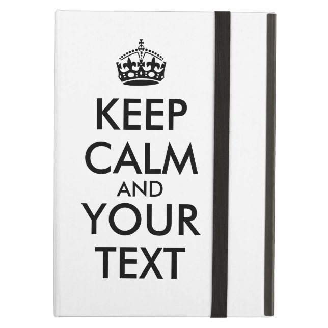 Make Keep Calm ipad Air Case Your Text Color (Front Closed)