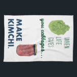 Make Kimchi! Kitchen Towel<br><div class="desc">Celebrate your fermenting love with our kimchi products-- what else can you do when live hands you cabbages?</div>