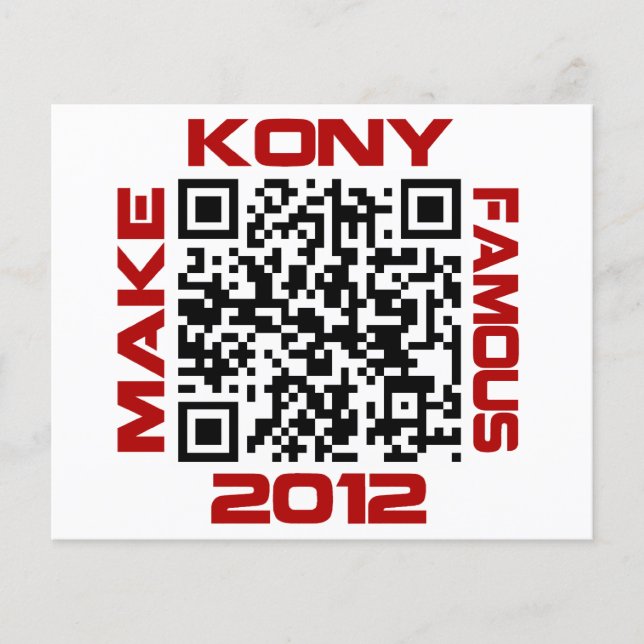 Make Kony Famous 2012 Video QR Code Joseph Kony Flyer (Front)