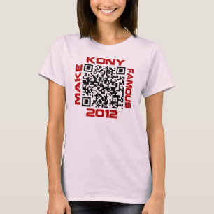 Make Kony Famous 2012 Video QR Code Joseph Kony T-Shirt