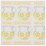 Make Lemonade Glass Pitchers Refreshing Drink Fabric