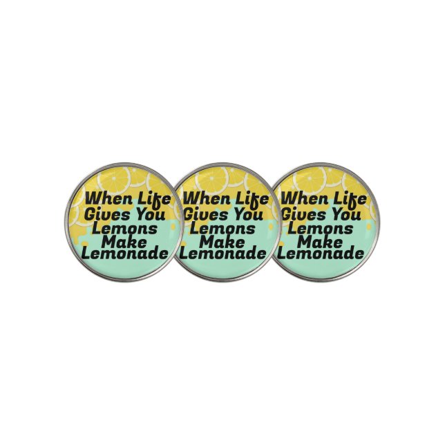 Make Lemonade Golf Ball Markers (3 Up)