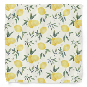 Make Lemonade (Ivory) Lemon Pattern – Bandana