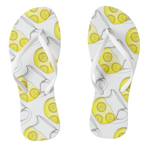 Make Lemonade Lemon Ade Pitcher Summertime Lemon Flip Flops