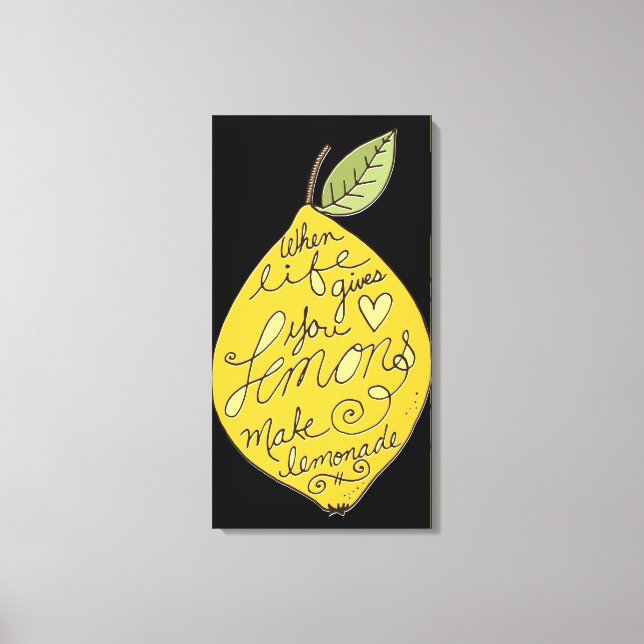 Make Lemonade Lemon Canvas Print (Front)