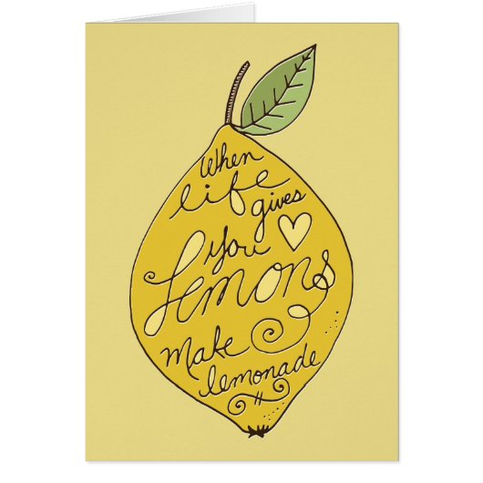 Make Lemonade Lemon Cards (Front)