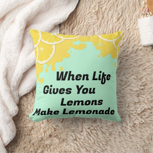 Make Lemonade Throw Pillow