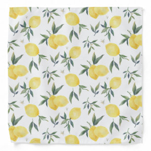 Make Lemonade (White) Lemon Pattern – Bandana