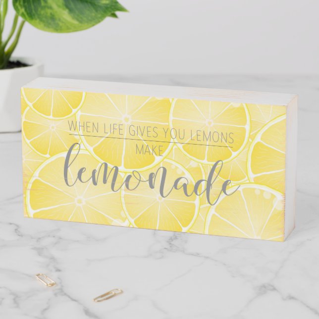 Make Lemonade Wooden Box Sign (In Situ Horizontal)