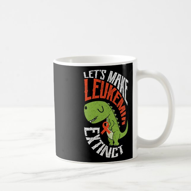 Make Leukemia Extinct Dinosaur Hematologist Fossil Coffee Mug (Right)