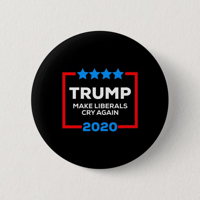 Make Liberals Cry Again Funny Pro Trump 4th Of Jul Button (Front)