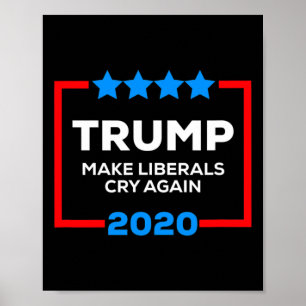 Make Liberals Cry Again Funny Pro Trump 4th Of Jul Poster