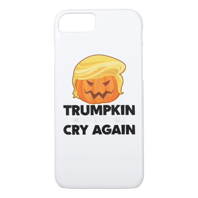 Make Liberals Cry Again Trumpkin Halloween Case-Mate iPhone Case (Back)