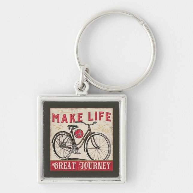Make Life a Great Journey Quote Keychain (Front)