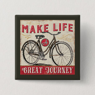 Make Life a Great Journey Quote Pinback Button