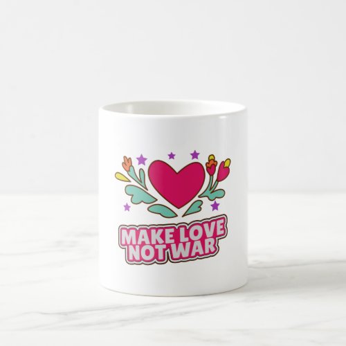 Make love not war coffee mug