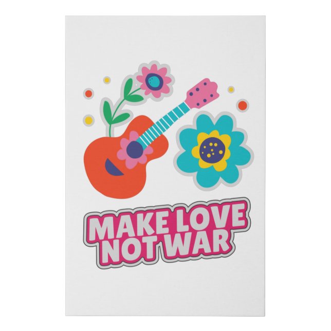 Make love not war faux canvas print (Front)
