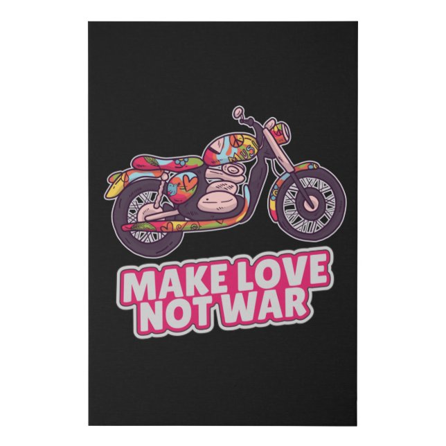 Make love not war faux canvas print (Front)