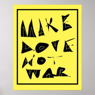 Make Love Not War Graphic. Poster