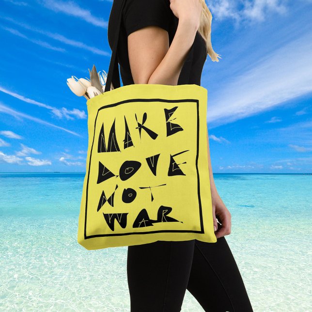 Make Love Not War Graphic. Tote Bag (Creator Uploaded)