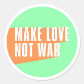 Make Love Not War Funny Rock Paper Scissors Game' Sticker