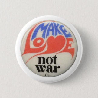 Make Love Not War Peace Art Pinback Button