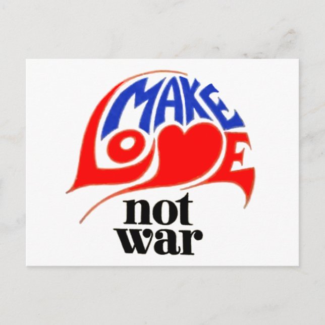 Make Love Not War Postcard (Front)