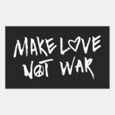 Make Love Not War Funny Rock Paper Scissors Game' Sticker