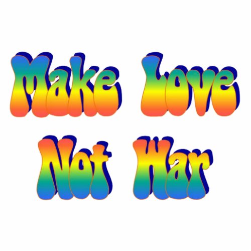 Make Love Not War Sculpture