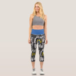 Make Love Not War Support Ukraine Capri Leggings<br><div class="desc">Make Love Not War show your support and love for Ukraine. The Peace logo design in the colors of the Ukrainian flag is perfect for people who stand with Ukraine. This design also fits in time for Earth Day,  celebrated on April 22.</div>
