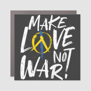 Make Love Not War Support Ukraine  Car Magnet
