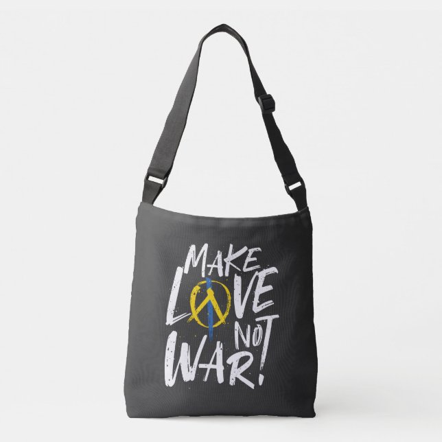 Make Love Not War Support Ukraine  Crossbody Bag (Front)