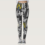 Make Love Not War Support Ukraine  Leggings<br><div class="desc">Make Love Not War show your support and love for Ukraine. The Peace logo design in the colors of the Ukrainian flag is perfect for people who stand with Ukraine. This design also fits in time for Earth Day,  celebrated on April 22.</div>