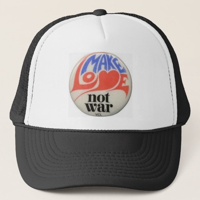 Make Love Not War Trucker Hat (Front)
