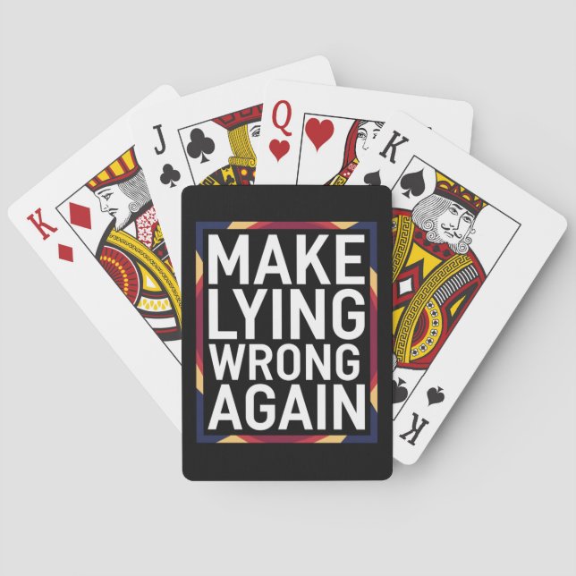 Make Lying Wrong Again Gift Resist Anti-Trump Poker Cards (Back)