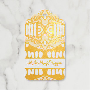Make Magic Happen Bold Abstract Art Foil Gift Tags