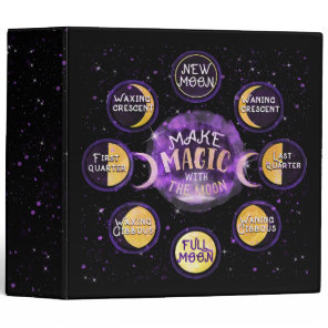 Make Magic With The Moon Lunar Cycles Phases 3 Ring Binder