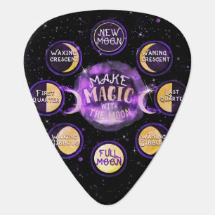 Make Magic With The Moon Lunar Cycles Phases Guitar Pick