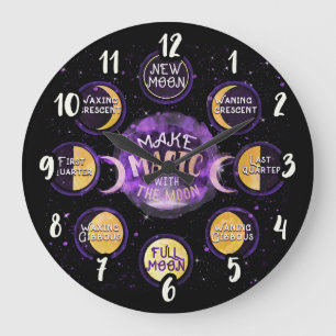 Make Magic With The Moon Lunar Cycles Phases Large Clock