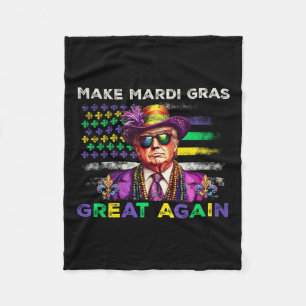 Make Mardi Gras Great Again Shirt Men Women Fleece Blanket