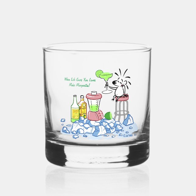 MAKE MARGARITAS by Jeff Willis Art Whiskey Glass (Front)