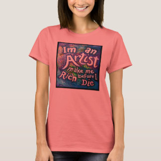 make me rich Womens 2 Tone T Shirt
