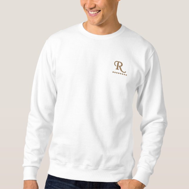 Make Mens Custom Embroidered Monogram Sweatshirt (Front)
