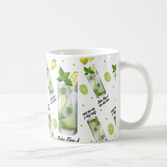 Make Mine A Gin And Tonic Classic White Mug (Right)