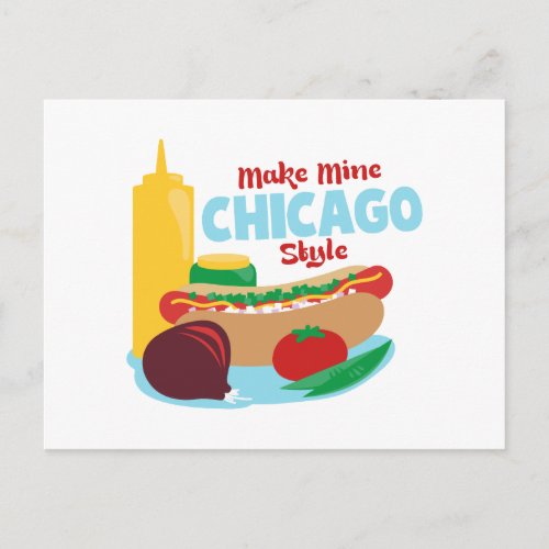 Make Mine Chicago Style Postcard