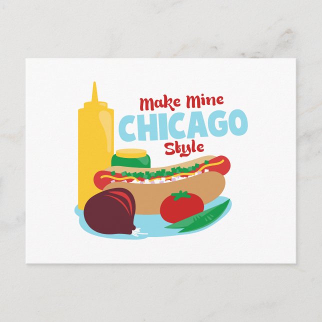 Make Mine Chicago Style Postcard (Front)